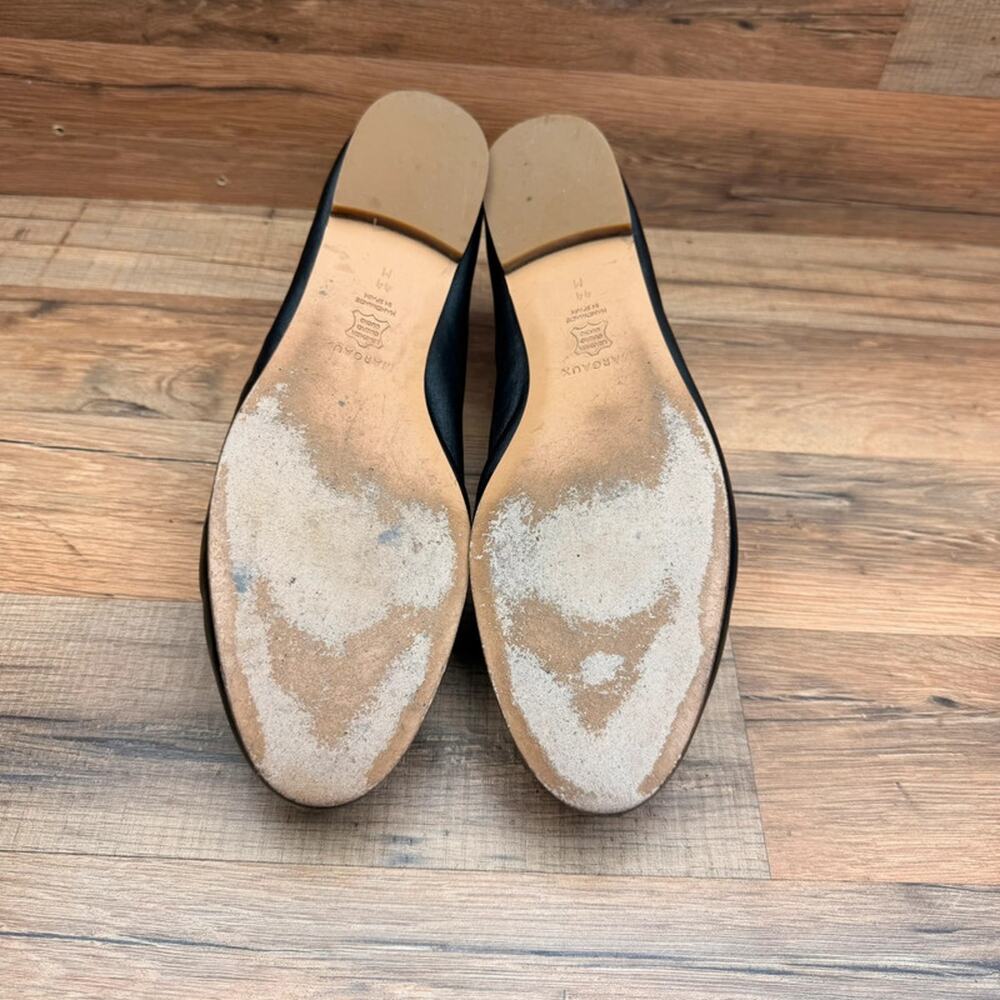 Margaux men size 13 Eu44 Black Leather Ballet Flats Bow Round Toe Slip On - Picture 5 of 7